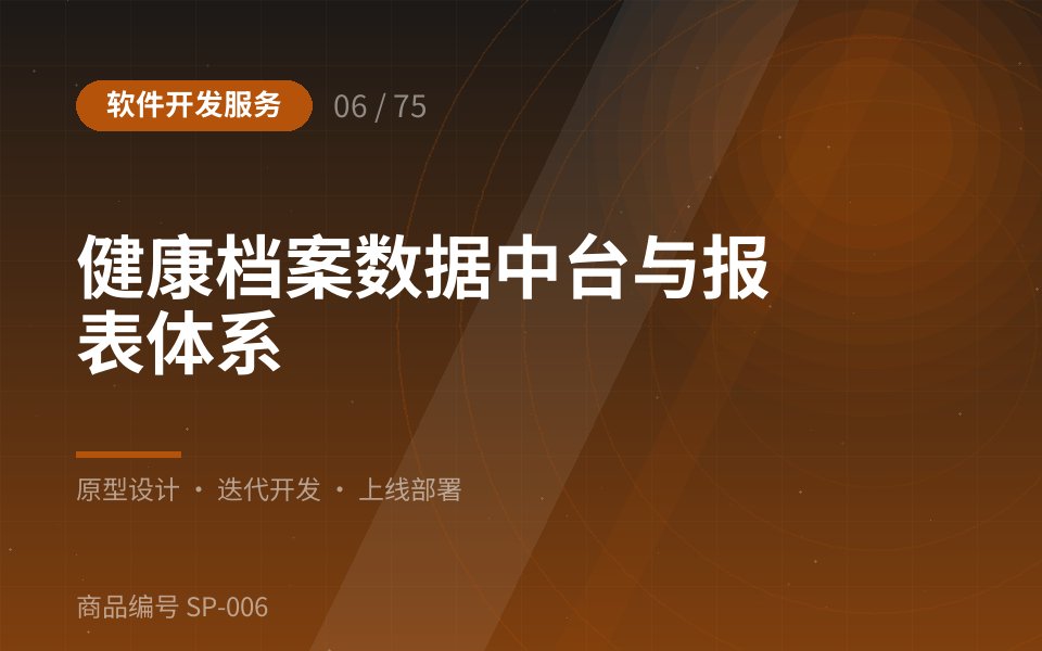 健康档案数据中台与报表体系