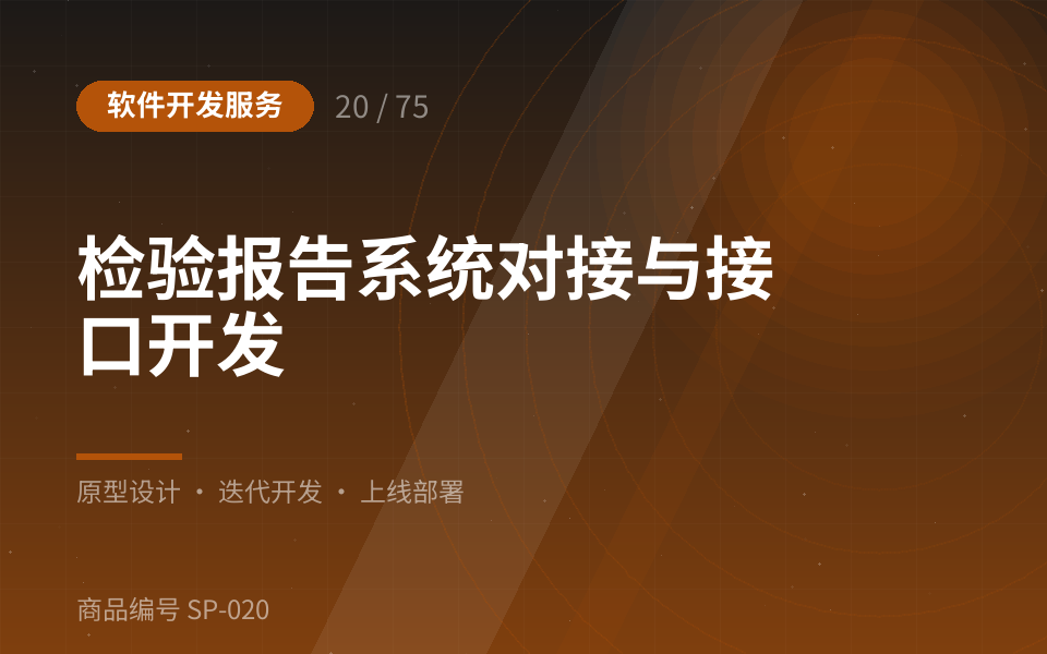 检验报告系统对接与接口开发