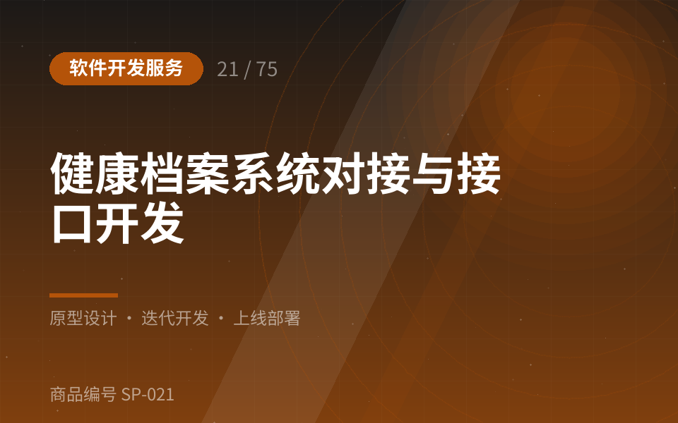 健康档案系统对接与接口开发