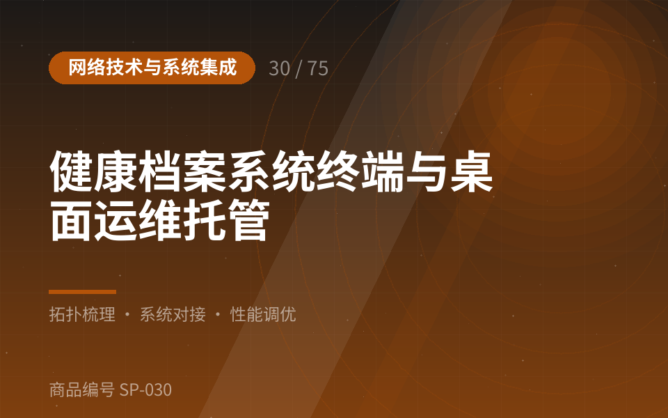 健康档案系统终端与桌面运维托管