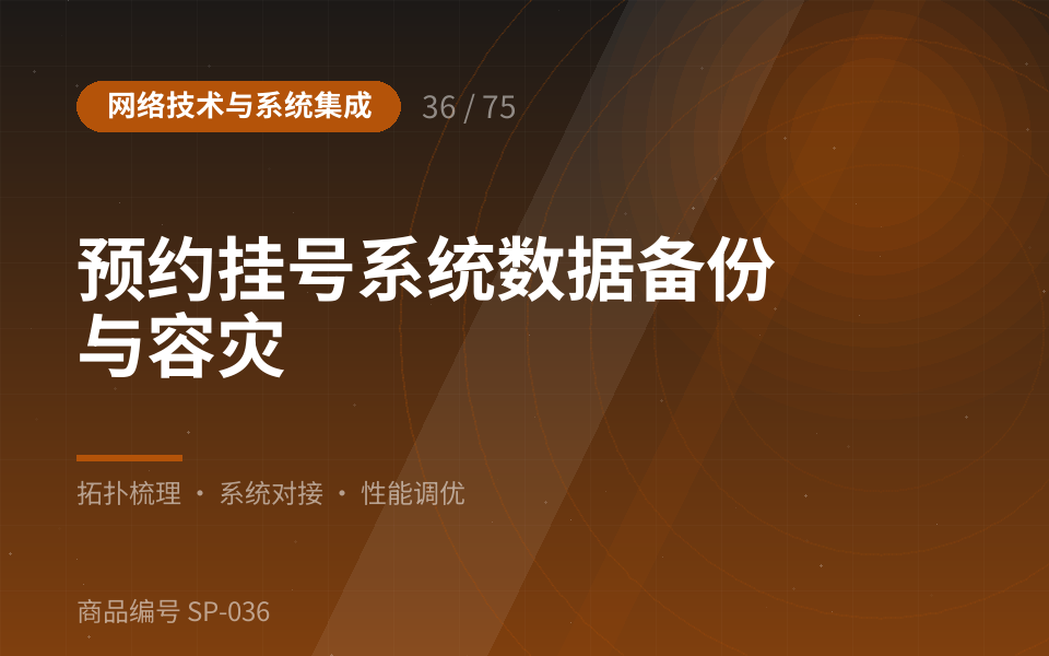 预约挂号系统数据备份与容灾
